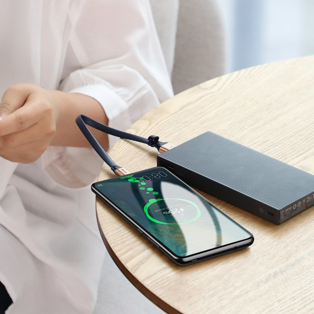 Cablu Incarcare & Date USB la USB-C Baseus - 40W 5A 23cm Huawei SuperCharge Quick Charge 3.0 - CATMBJ-BV3 - 6953156293434 - 8