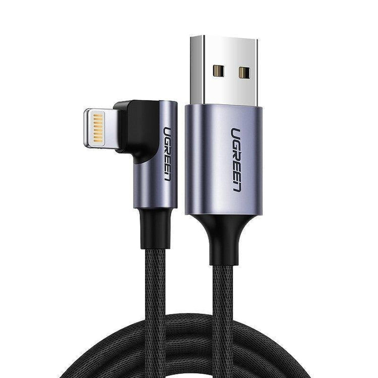 Cablu Incarcare & Date USB la Lightning curbat 90° Ugreen US299 - MFI - 1m - 60521 - 6957303865215 - 1