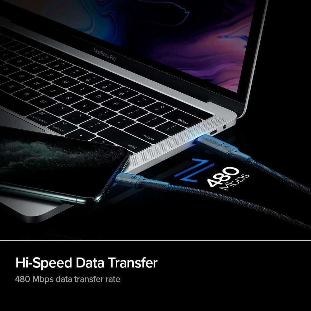 Cablu Incarcare & Date USB-C la Lightning Spigen PowerArc PB1901 - MFI 100W Power Delivery - 1 m - 000CA26491 - 8809640258398 - 4