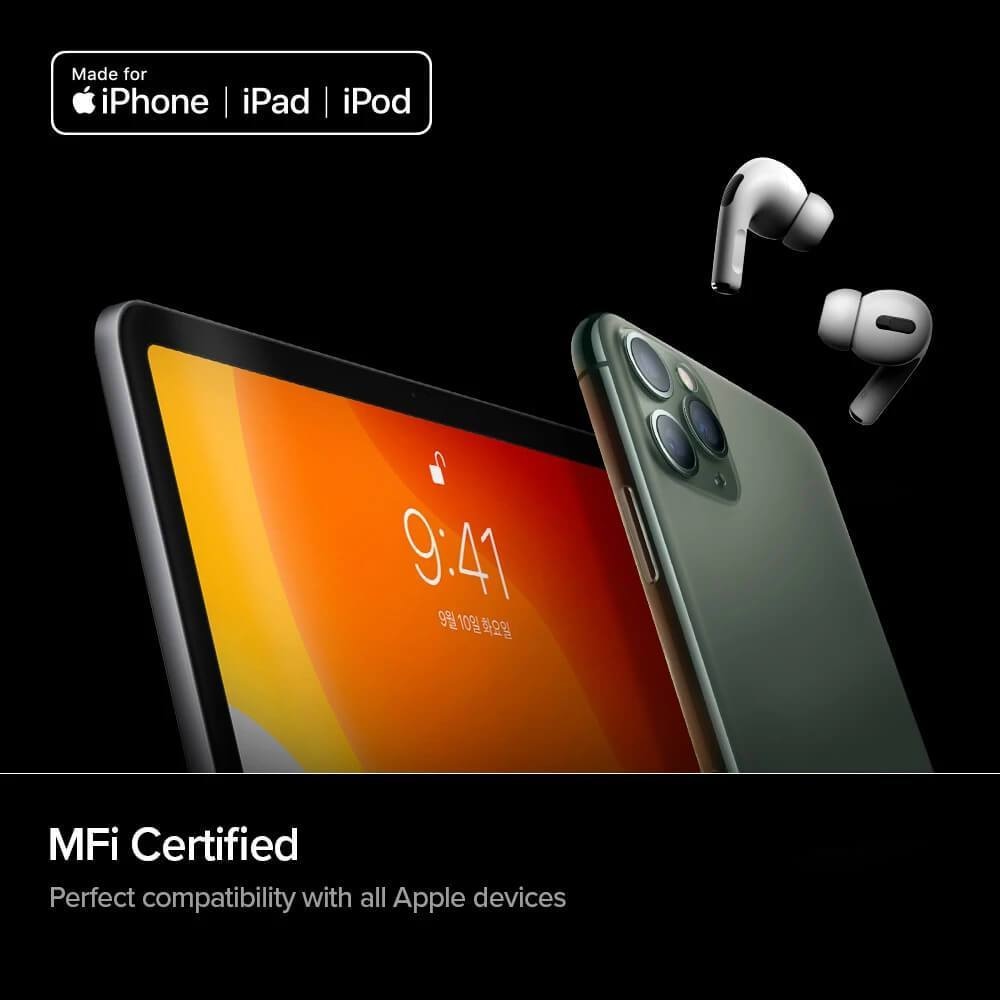 Cablu Incarcare & Date USB-C la Lightning Spigen PowerArc PB1901 - MFI 100W Power Delivery - 1 m - 000CA26491 - 8809640258398 - 5