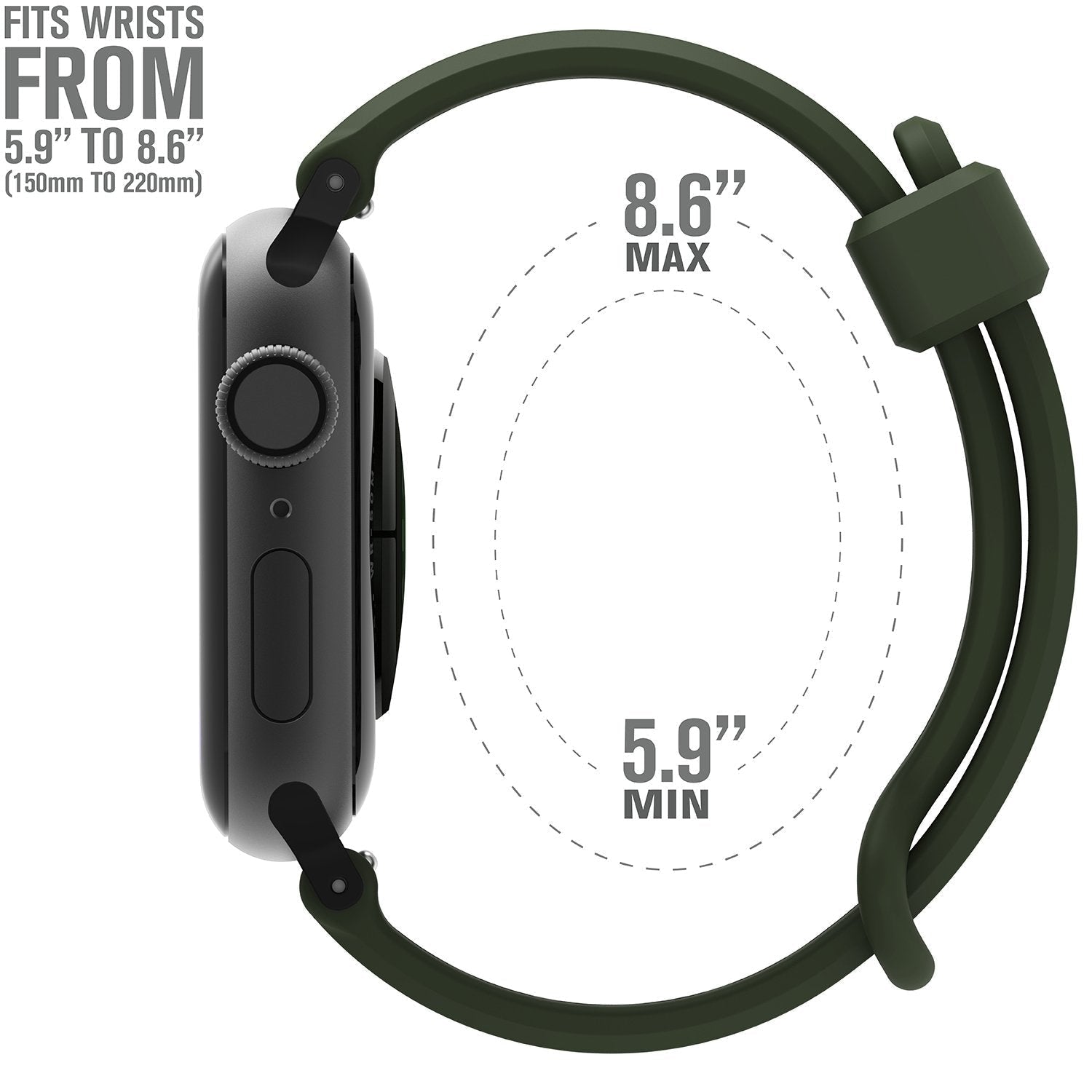 Curea Catalyst Sport Band - Apple Watch 1 2 3 4 5 6 7 8 & SE (40/38 mm) - CAT38SBBLK - 4897041792737 - 24
