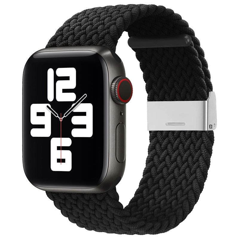 Curea Material Impletit - Apple Watch 8 7 6 SE 5 4 3 2 (45 / 44 / 42 mm) - Black - 9145576237854 - 13