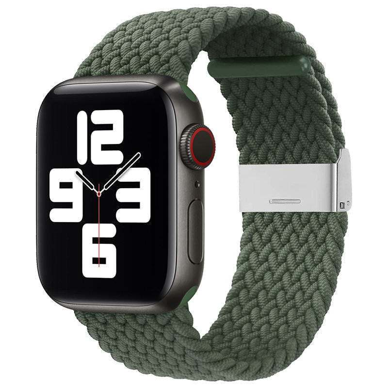 Curea Material Impletit - Apple Watch 8 7 6 SE 5 4 3 2 (45 / 44 / 42 mm) - Green - 9145576237885 - 19