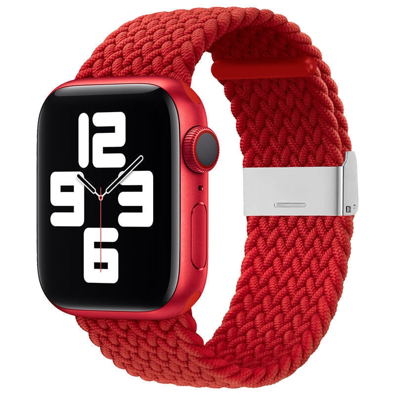 Curea Material Impletit - Apple Watch 8 7 6 SE 5 4 3 2 (45 / 44 / 42 mm) - Red - 9145576237878 - 16