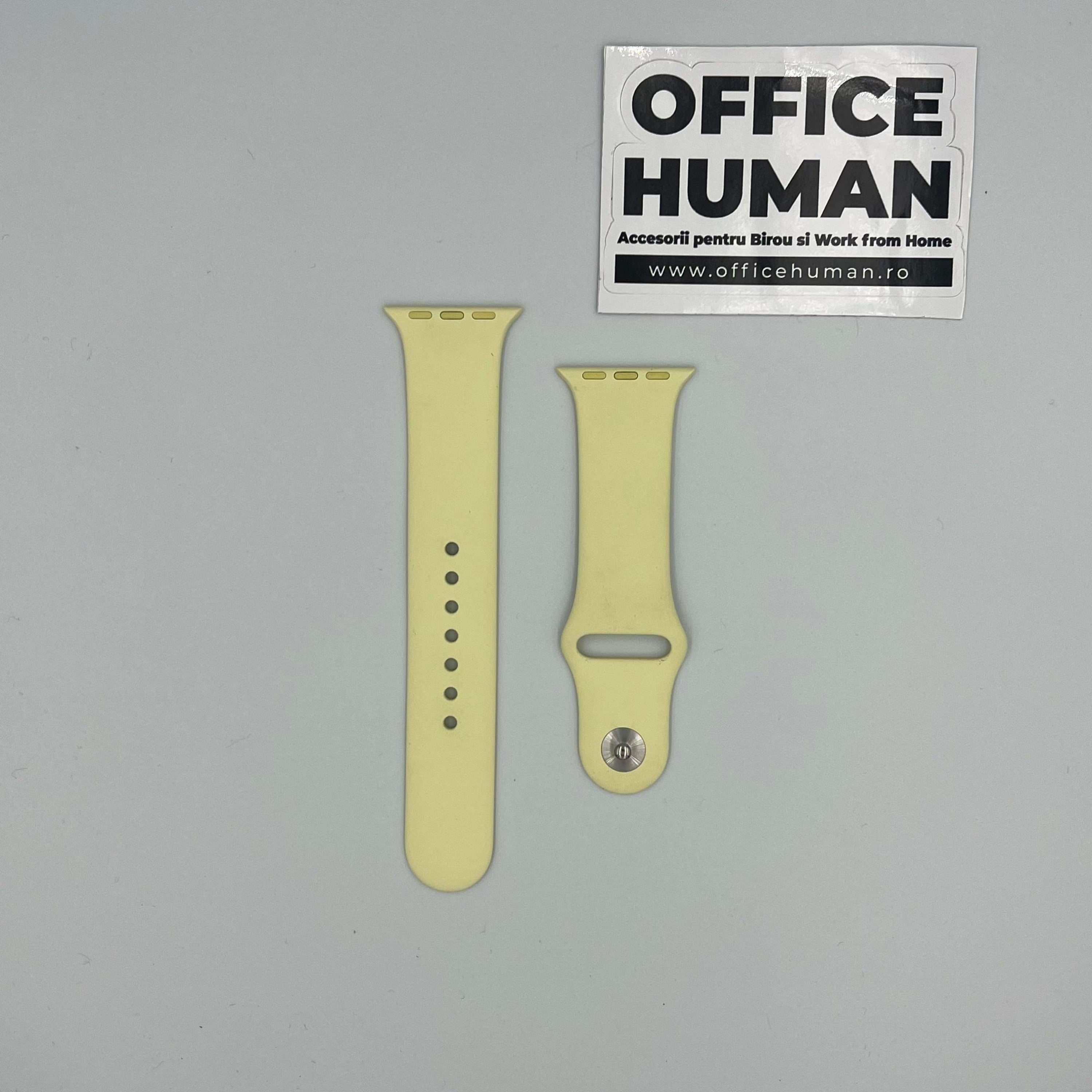Curea Originala Sport Apple Watch MTPF2ZM/A - M/L 41/40/38 mm Mellow Yellow Resigilat - 190198847478 - 4
