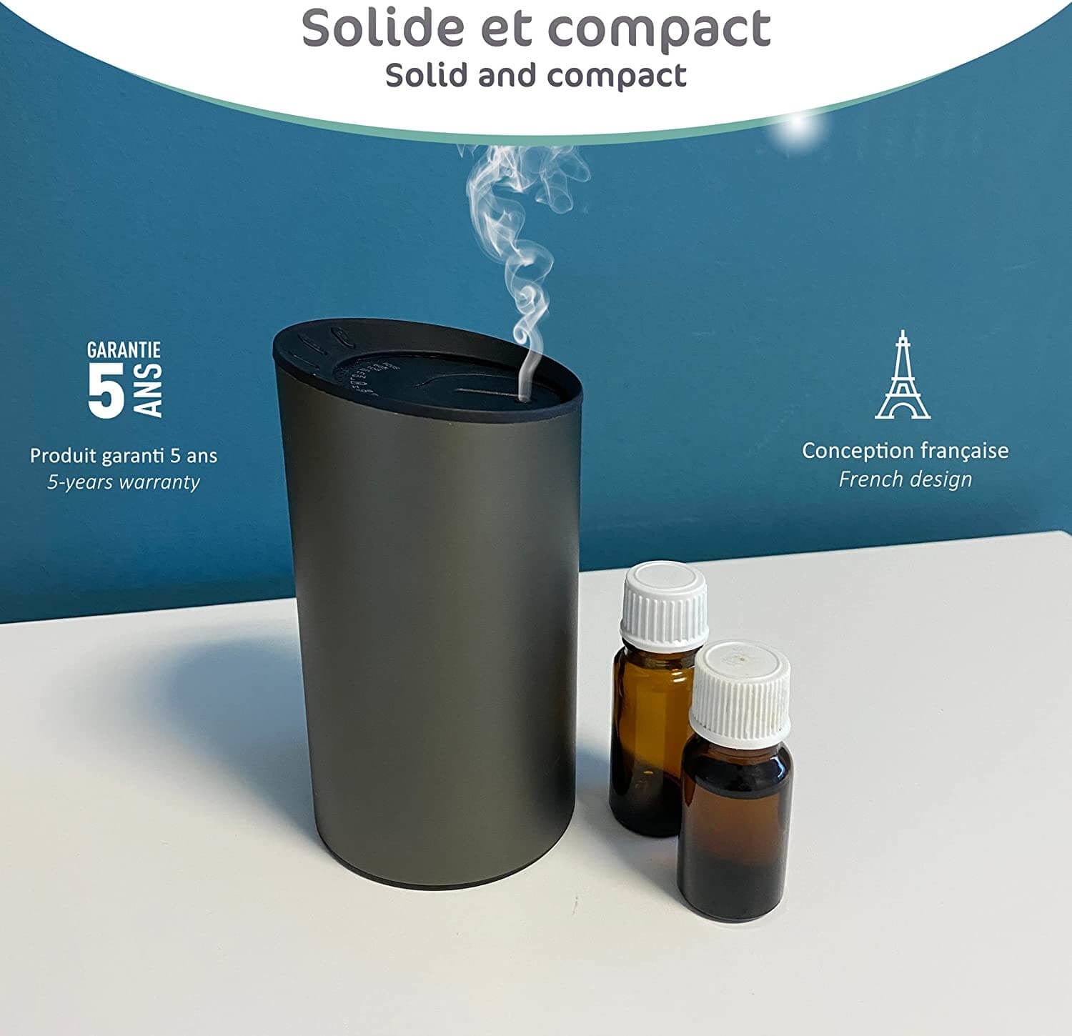 Difuzor Nebulizator Aromaterapie Novalia - Pana la 60m² Wireless Reincarcabil 32 + Moduri 96 ore - 4077 - 3700471004077 - 2