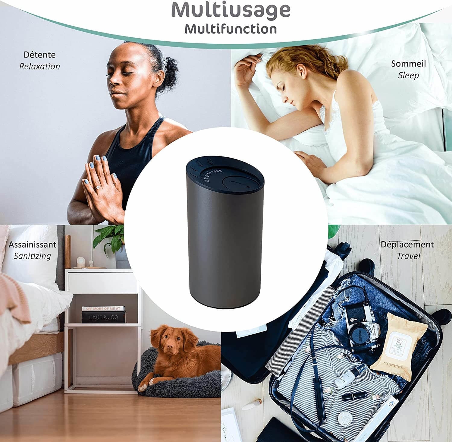 Difuzor Nebulizator Aromaterapie Novalia - Pana la 60m² Wireless Reincarcabil 32 + Moduri 96 ore - 4077 - 3700471004077 - 6