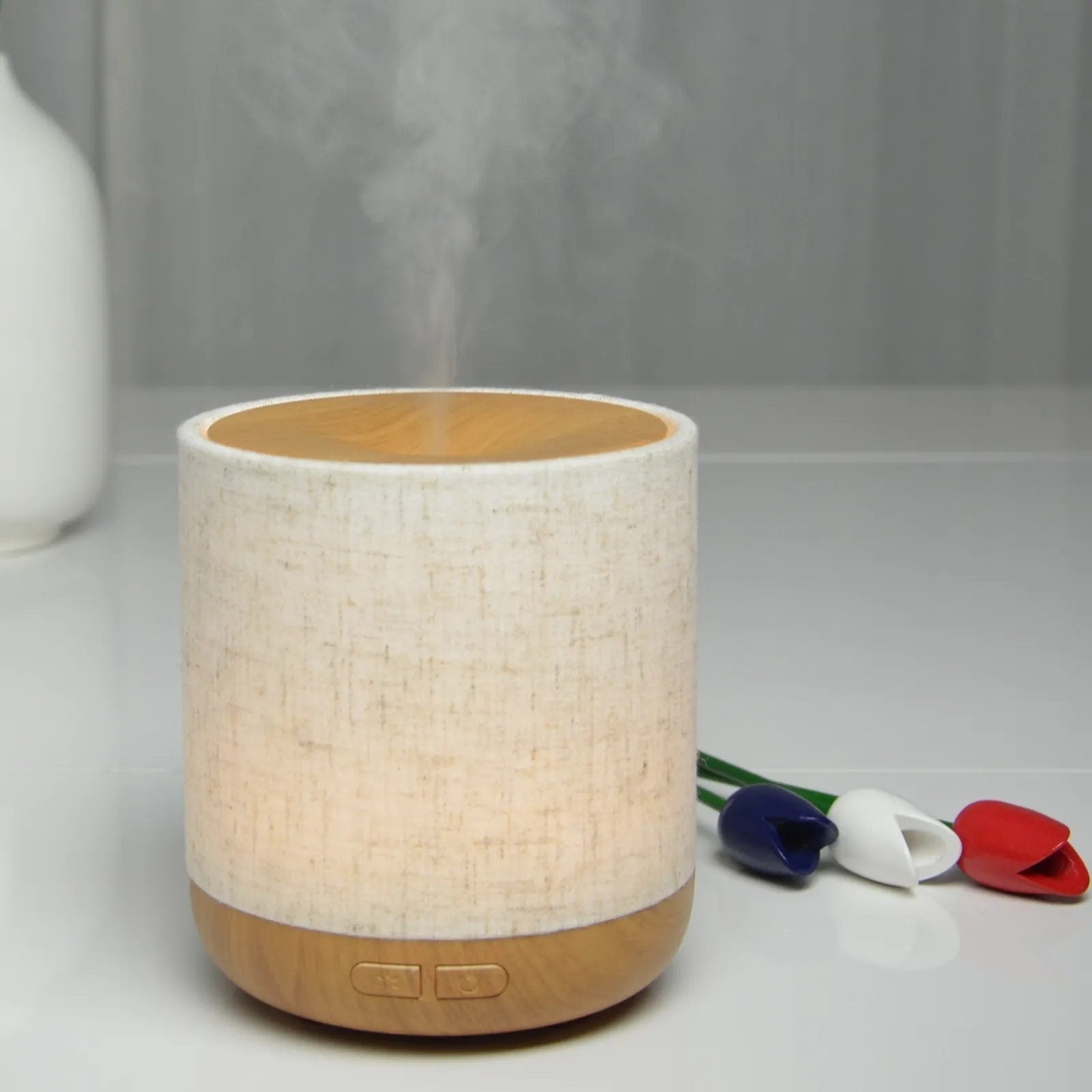 Difuzor Ultrasonic Aromaterapie Alesia - Pana la 50m² Lumina Ambientala + Mod Lumanare Exterior Textil - SC20-5616 - 3700643505821 - 4