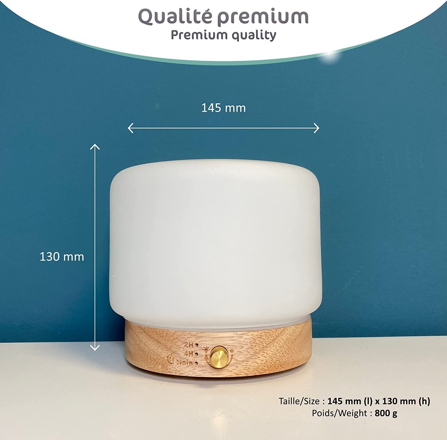 Difuzor Ultrasonic Aromaterapie & Umidificator Lisalia - Pana la 60m² 4 Moduri Lumina Ambientala Somn - 3827 - 3700471003827 - 24