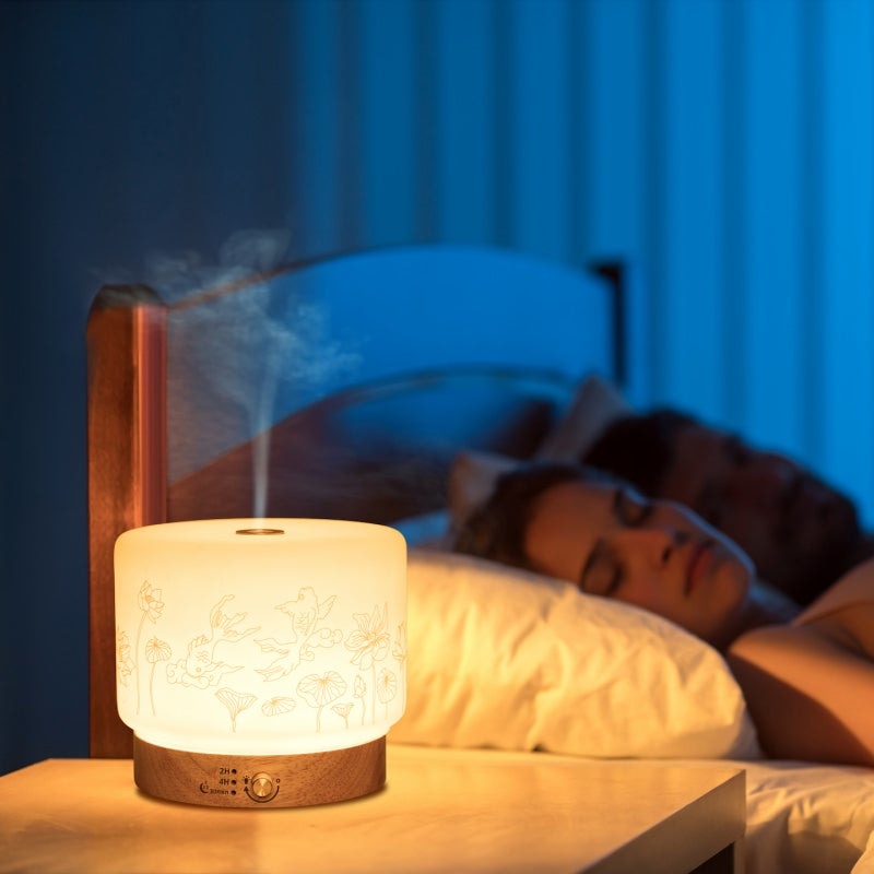 Difuzor Ultrasonic Aromaterapie & Umidificator Lisalia - Pana la 60m² 4 Moduri Lumina Ambientala Somn - 3827 - 3700471003827 - 6