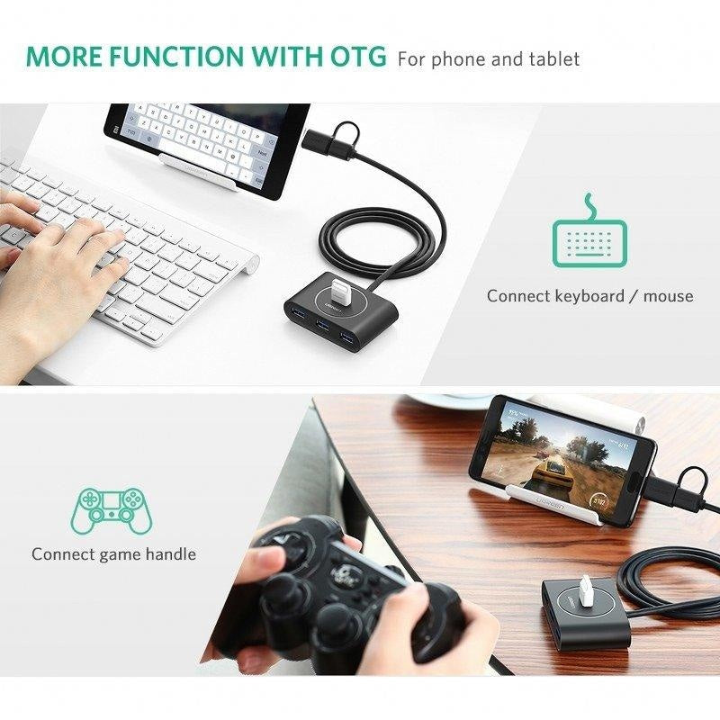 Hub USB 3.0 & USB-C 3.1 Adaptor Ugreen - 4 x OTG - 40850 - 6957303848508