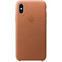 Husa Piele Naturala Apple pt. iPhone XS Max, Saddle Brown - MRWV2ZM/A, Originala 