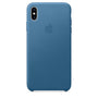 Husa Piele Naturala Apple pt. iPhone XS Max Cape Cod Blue - MTEW2ZM/A, Originala 
