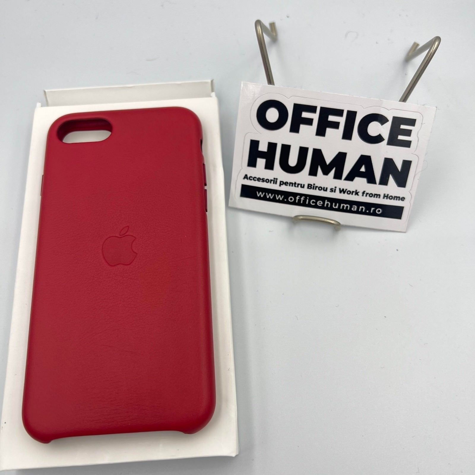 Husa Originala Piele Naturala Apple MXYL2ZM/A - iPhone SE 2022 / 2020 / 8 / 7 Red Resigilat - 190199610491
