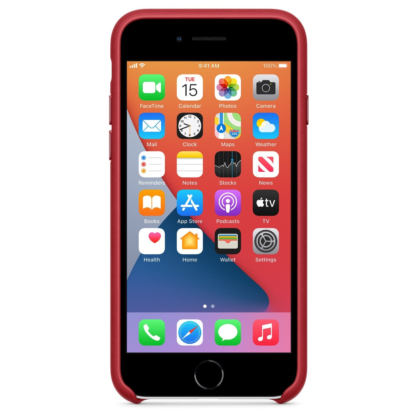 Husa Originala Piele Naturala Apple MXYL2ZM/A - iPhone SE 2022 / 2020 / 8 / 7 Red Resigilat - 190199610491 - 5