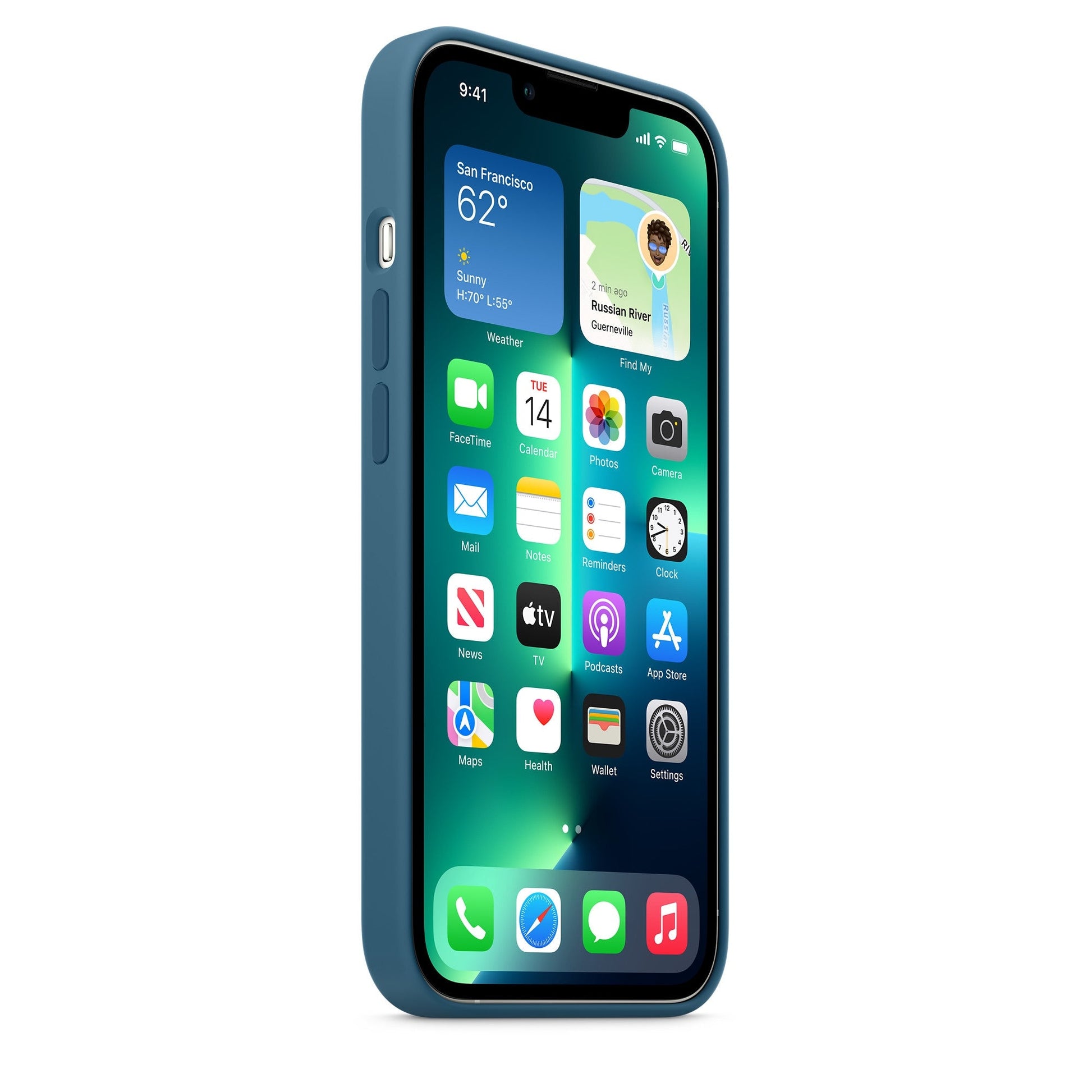Husa Originala Silicon Apple MM2G3ZM/A MagSafe - iPhone 13 Pro Blue Jay - 194252781074 - 6