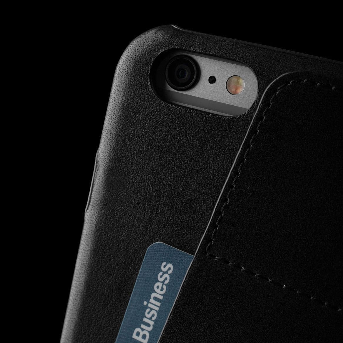 Husa Piele Naturala cu Buzunar Card 80° Mujjo - iPhone 6(s) Plus - MUJJO-SL-084-TN - 8718546170980 - 8