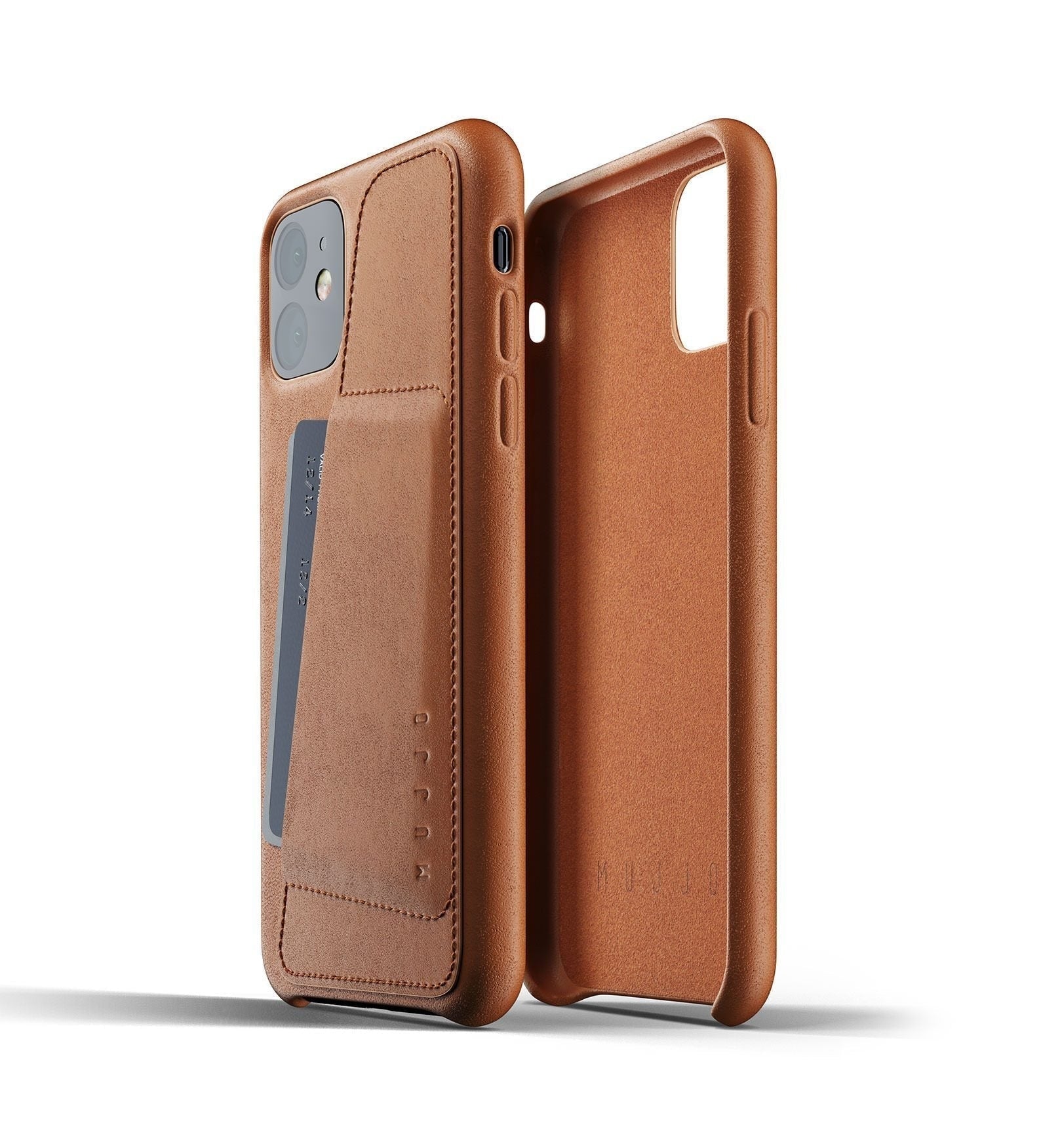 Husa Piele Naturala cu Buzunar Card Mujjo - iPhone 11 - MUJJO-CL-006-GR - 8718546172274 - 18