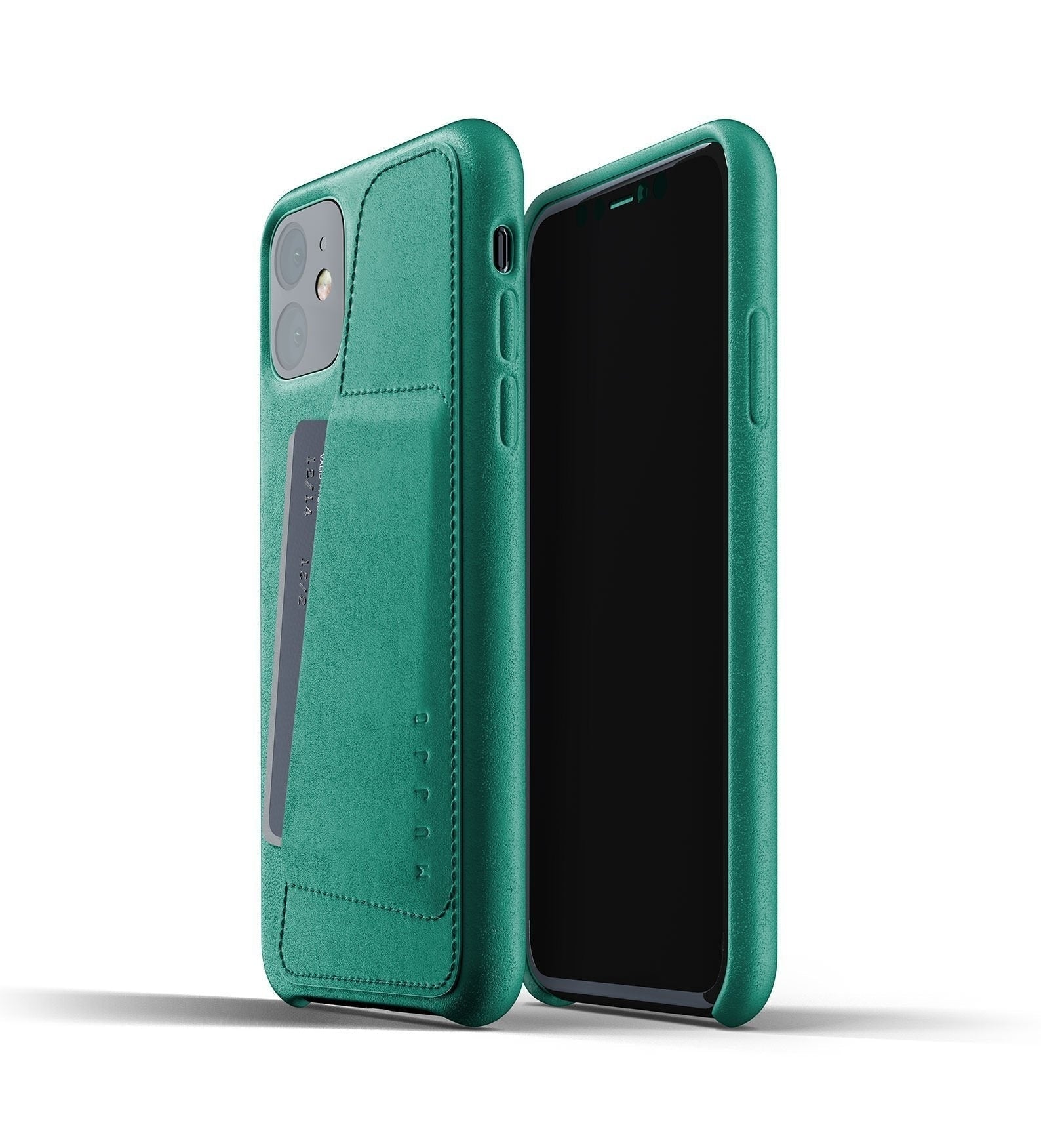 Husa Piele Naturala cu Buzunar Card Mujjo - iPhone 11 - MUJJO-CL-006-GR - 8718546172274 - 2