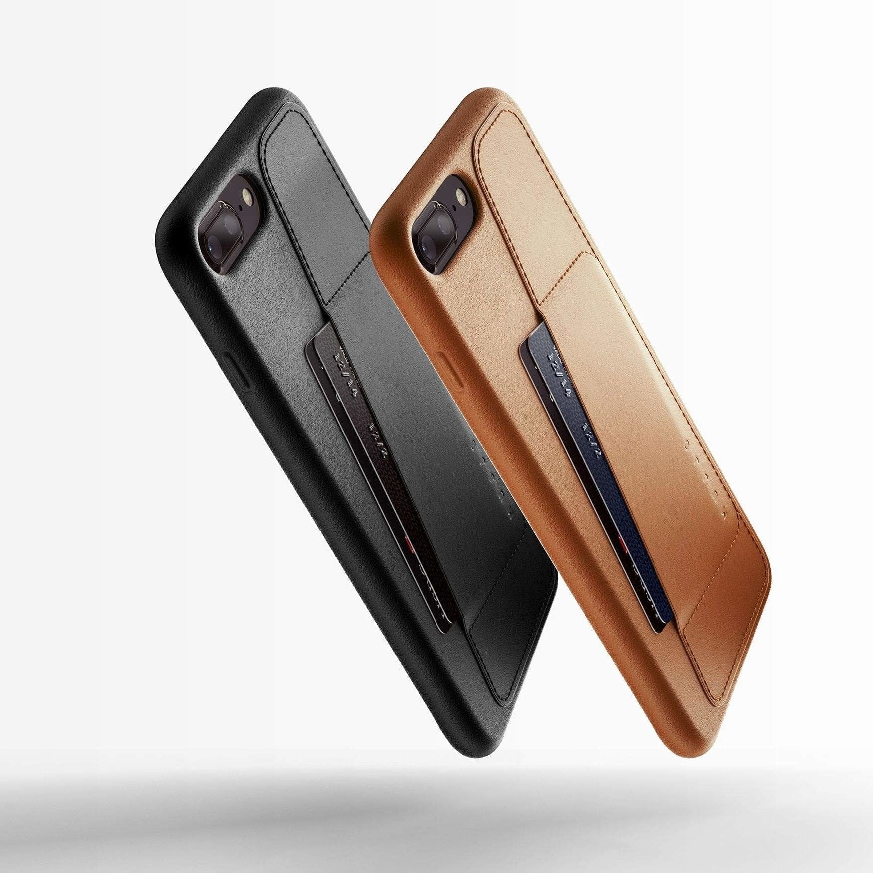 Husa Piele Naturala Full cu Buzunar Card Mujjo - iPhone 8 Plus / 7 - MUJJO-CS-091-TN - 8718546171697
