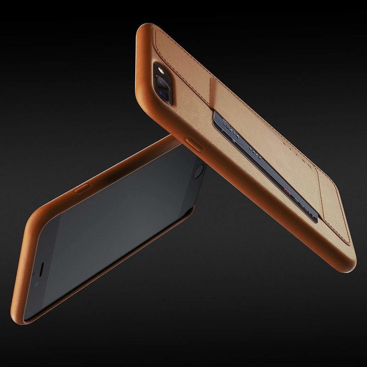 Husa Piele Naturala Full cu Buzunar Card Mujjo - iPhone 8 Plus / 7 - MUJJO-CS-091-TN - 8718546171697