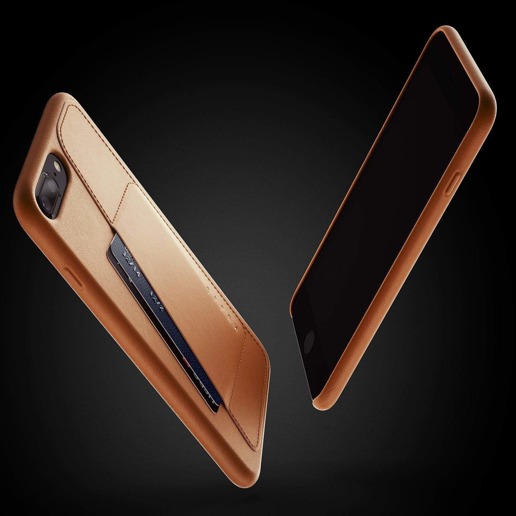 Husa Piele Naturala Full cu Buzunar Card Mujjo - iPhone 8 Plus / 7 - MUJJO-CS-091-TN - 8718546171697 - 4