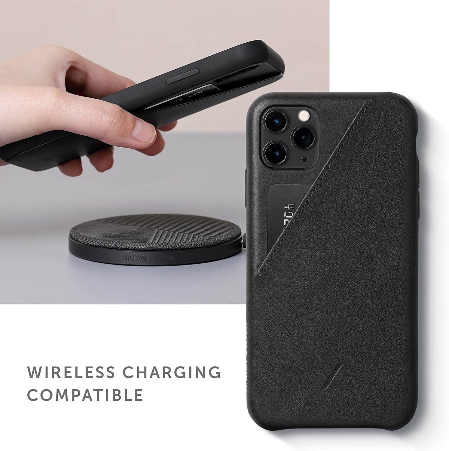 Husa Piele Naturala cu Buzunar Card Native Union Clic - iPhone 11 Pro Max - CCARD-IND-NP19L - 4895200432739 - 19