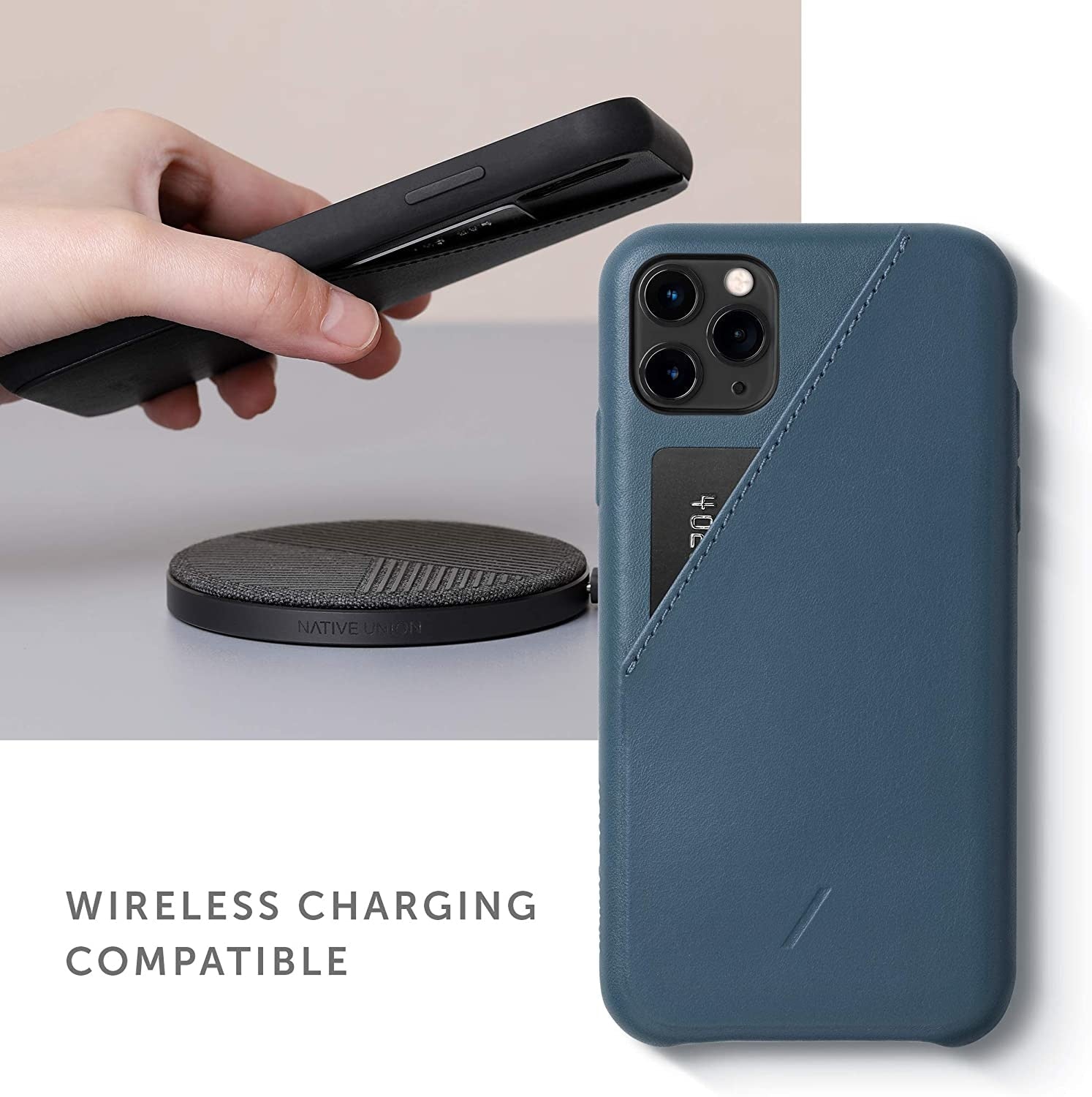 Husa Piele Naturala cu Buzunar Card Native Union Clic - iPhone 11 Pro Max - CCARD-IND-NP19L - 4895200432739 - 5