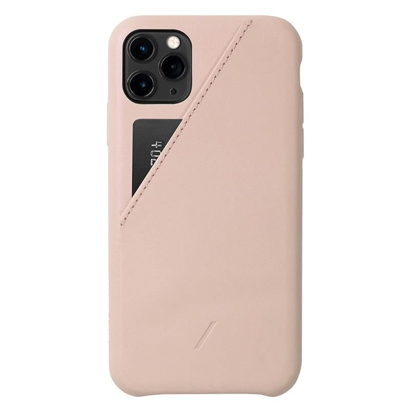 Husa Piele Naturala cu Buzunar Card Native Union Clic - iPhone 11 Pro Max - Rose - CCARD-NUD-NP19L - 4895200432722 - 8