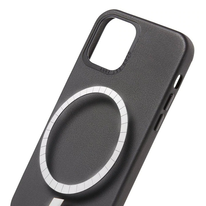 Husa Piele Naturala Decoded Back Cover MagSafe - iPhone 12 Pro Max - Black - D20IPO67BC6BK - 8720254288185 - 4