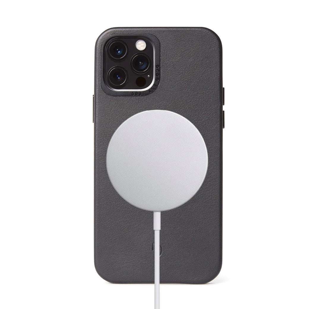 Husa Piele Naturala Decoded Back Cover MagSafe - iPhone 12 Pro Max - Black - D20IPO67BC6BK - 8720254288185 - 2