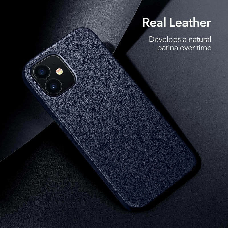 Husa Piele Naturala ESR Metro Premium - iPhone 12 Mini - Black - 4894240121740 - 2