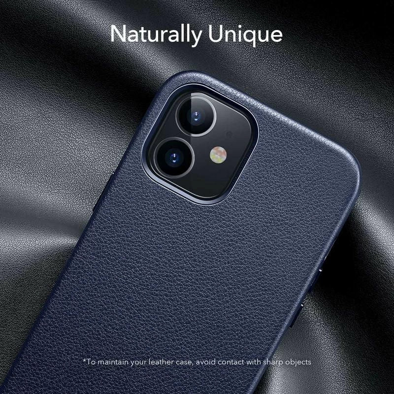 Husa Piele Naturala ESR Metro Premium - iPhone 12 Mini - Black - 4894240121740 - 7
