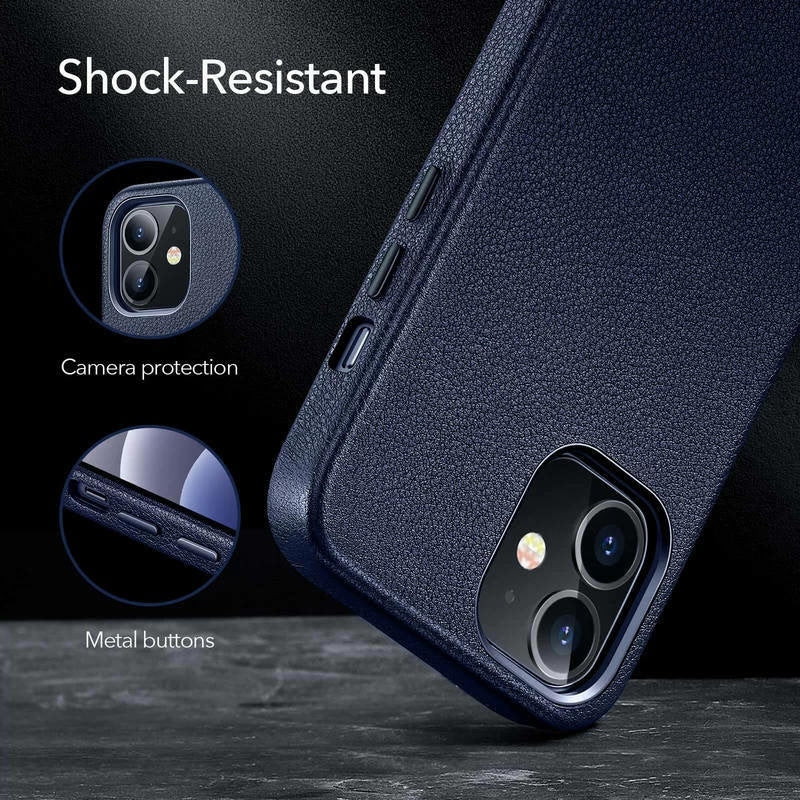 Husa Piele Naturala ESR Metro Premium - iPhone 12 Mini - Black - 4894240121740 - 6