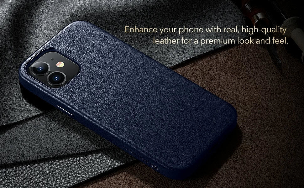 Husa Piele Naturala ESR Metro Premium - iPhone 12 Mini - Black - 4894240121740 - 10
