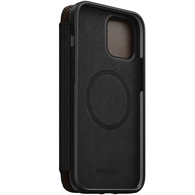 Husa Piele Naturala Nomad Rugged Folio MagSafe - iPhone 12 Pro Max - Rustic Brown - NM01964285 - 856500019642 - 7