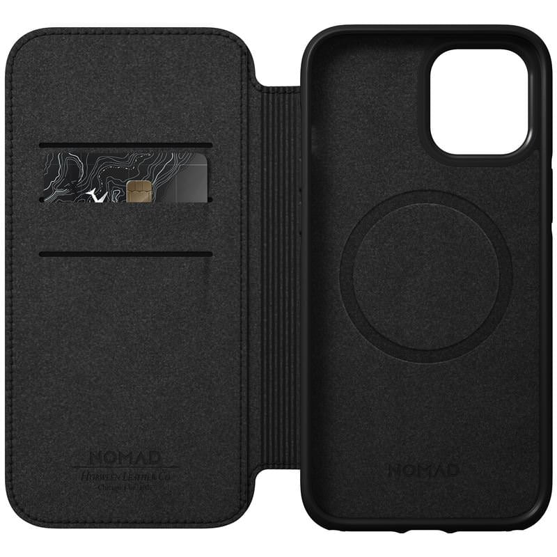 Husa Piele Naturala Nomad Rugged Folio MagSafe - iPhone 12 Pro Max - Rustic Brown - NM01964285 - 856500019642 - 5