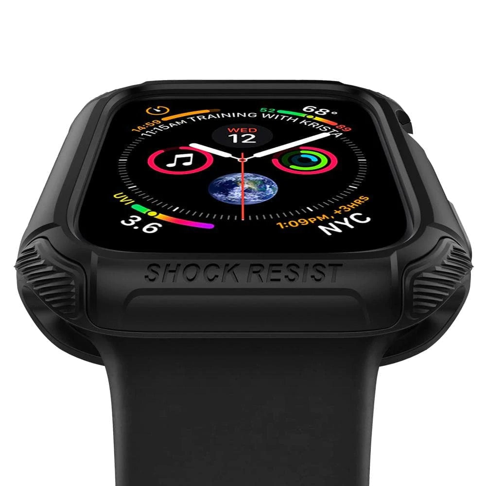 Husa Spigen Tough Armor - Apple Watch 4 5 6 & SE (44 mm) - Black - 062CS24477 - 8809613760439