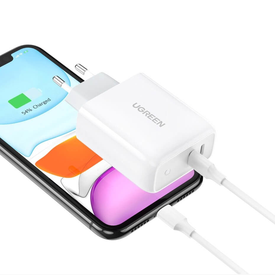 Incarcator Priza Ugreen CD199 - 2 x USB-C 36W Quick Charge 4.0 PD SCP FCP AFC - 70264 - 6957303872640 - 4