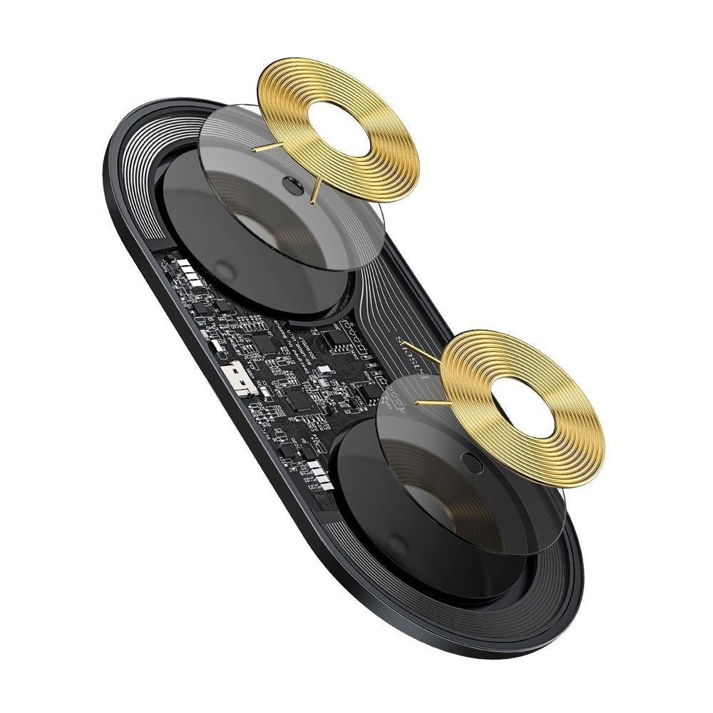 Incarcator Wireless Baseus Simple Pro 2in1 - Qi 15W Smartphone-uri si Apple AirPods / Pods / TWS - Black - WXJK-C01 - 6953156219045 - 5