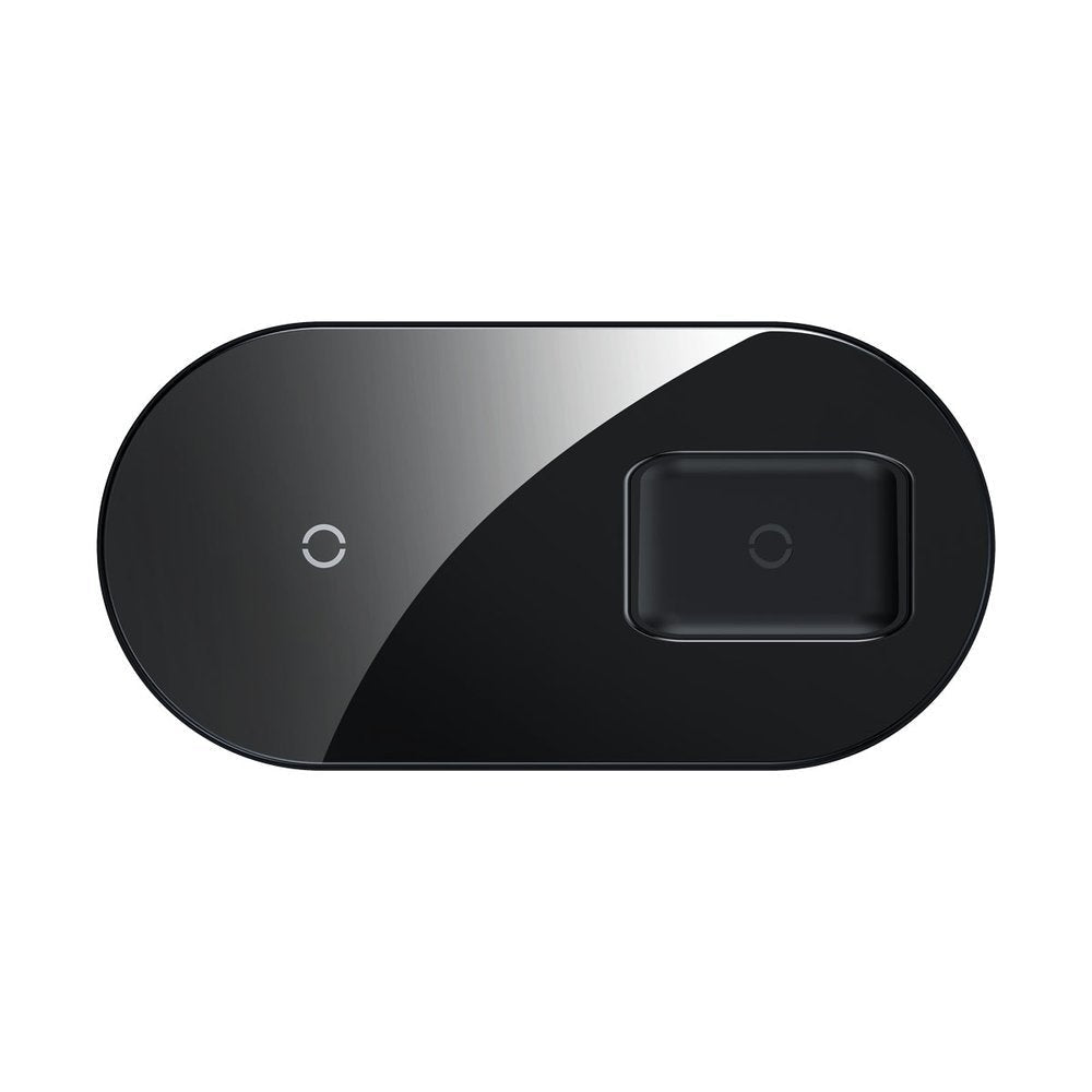 Incarcator Wireless Baseus Simple Pro 2in1 - Qi 15W Smartphone-uri si Apple AirPods / Pods / TWS - Black - WXJK-C01 - 6953156219045 - 2