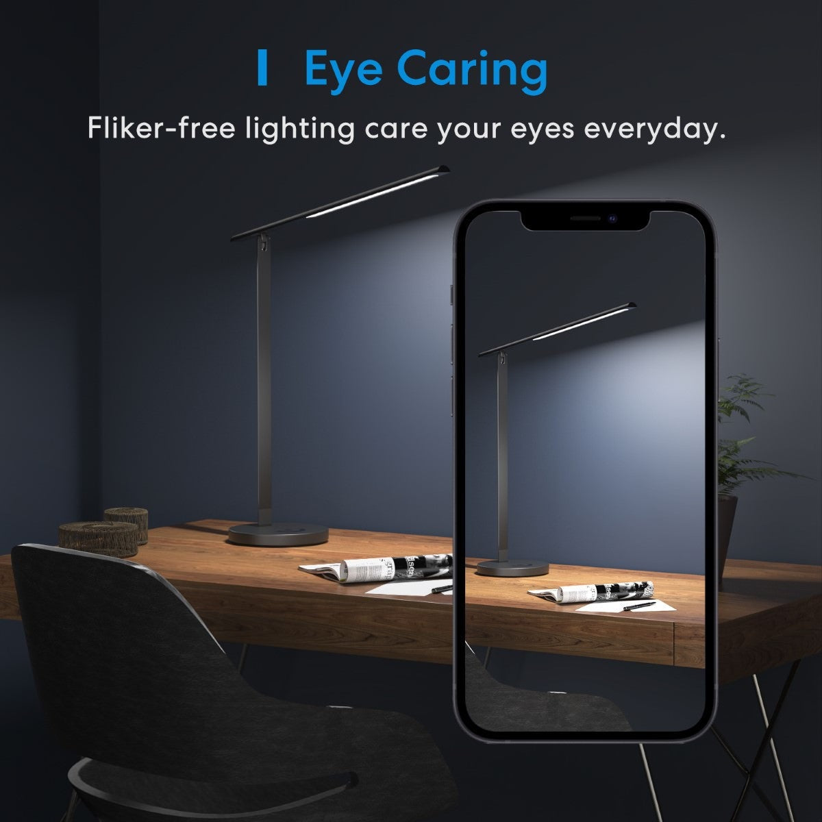 Lampa de Birou LED Smart Meross MDL100MHK - 10W 400lm 2700-6000K Protectie Ochi APP Apple HomeKit Google Alexa SmartThings - MDL110MHK(EU)