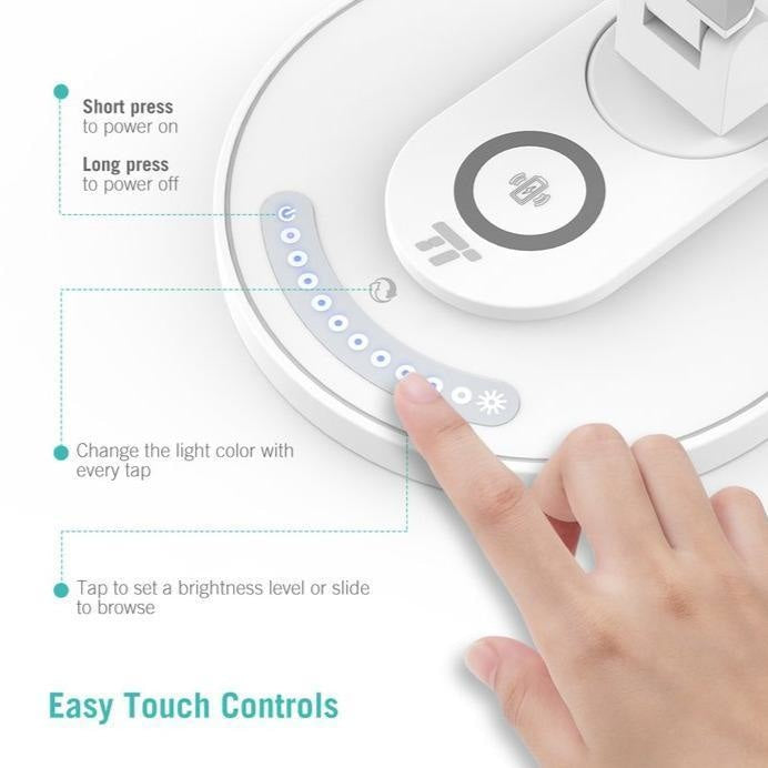 Lampa de Birou LED TaoTronics TT-DL036 - 12W 410 lm 5 Moduri & 7 Niveluri Luminozitate Incarcator Wireless Protectie Ochi Control Touch