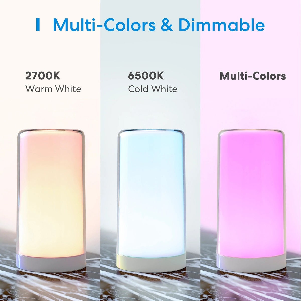 Lampa LED Wireless Smart Meross MSL430 - WiFi RGB Control Touch Vocal & App Apple HomeKit Google Alexa Programare Timer - 6973696560483 - 3
