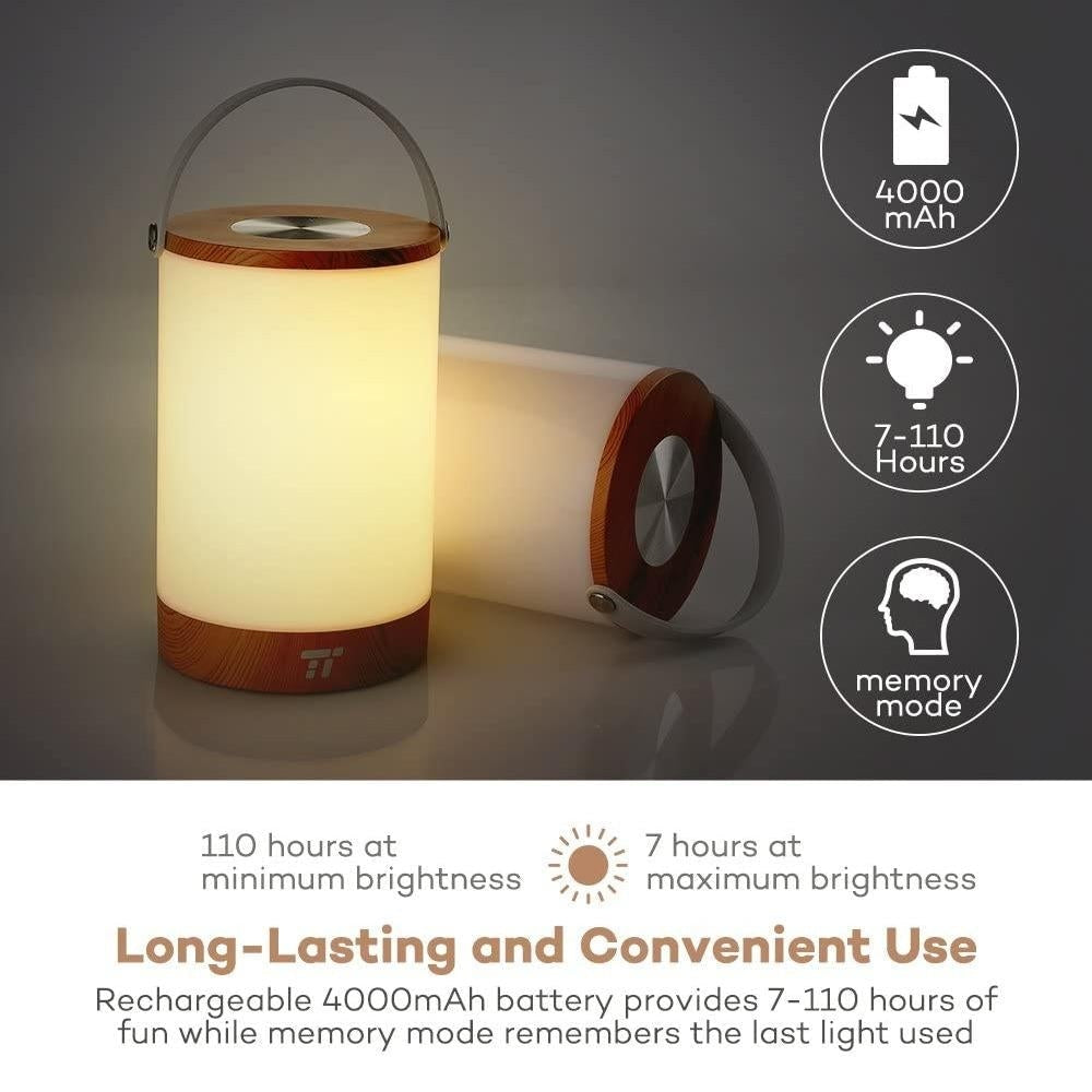 Lampa LED Wireless TaoTronics TT-DL033 - 6W 300 lm 4000 mAh Multicolora Reglabila Control Touch - 6970651386294 - 4