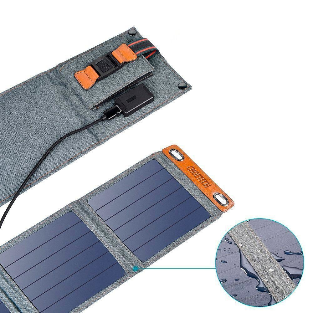 Panou Solar Portabil Choetech - 14 W Port USB Pliabil Impermeabil - SC004 - 6971824970456 - 8