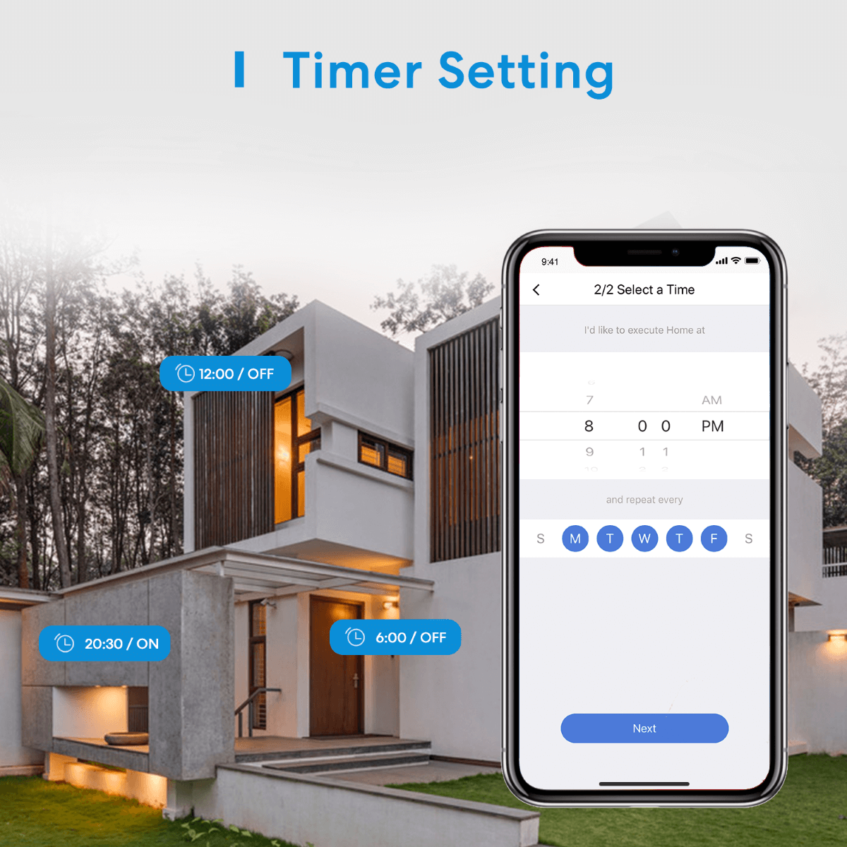 Priza Smart Meross MSS620 - 2 x AC Exterior & Interior IP44 WiFi Alexa Google Assistant Control APP - 0257000003 - 0606015786566