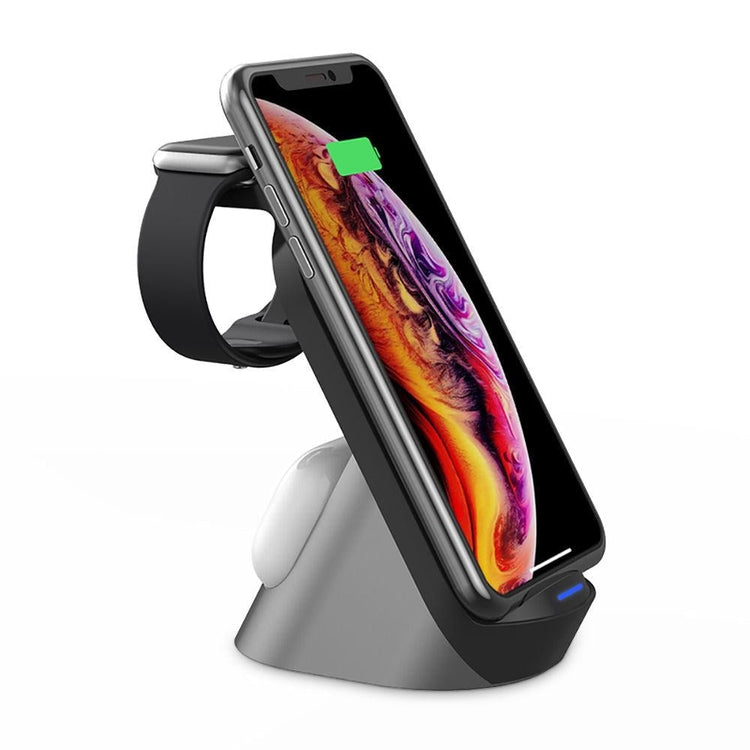 Statie Incarcare Wireless Tech-Protect H18 3-in-1 - 15W Smartphone-uri Apple Watch AirPods & TWS - 6216990211942 - 1