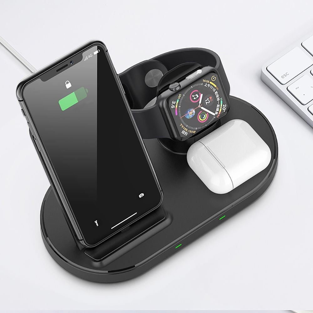 Statie Incarcare Wireless Tech-Protect W55 3-in-1 - 15W Smartphone-uri Apple Watch AirPods & TWS - 6216990211935 - 6