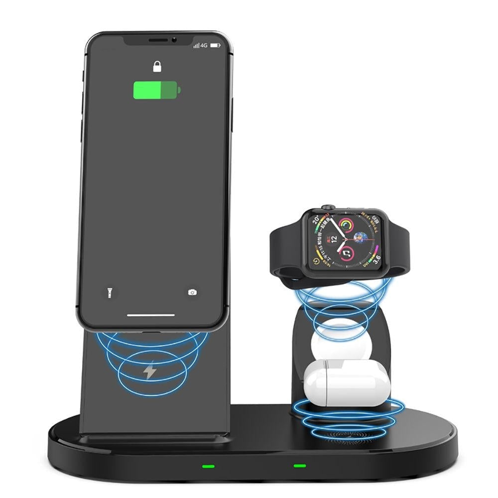 Statie Incarcare Wireless Tech-Protect W55 3-in-1 - 15W Smartphone-uri Apple Watch AirPods & TWS - 6216990211935 - 5